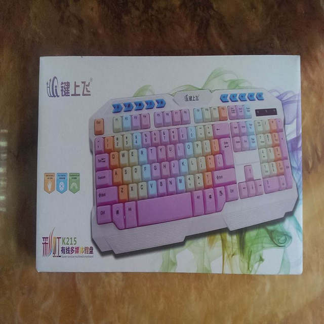 USB wired gradient color children's female keyboard business computer peripheral products office waterproof desktop