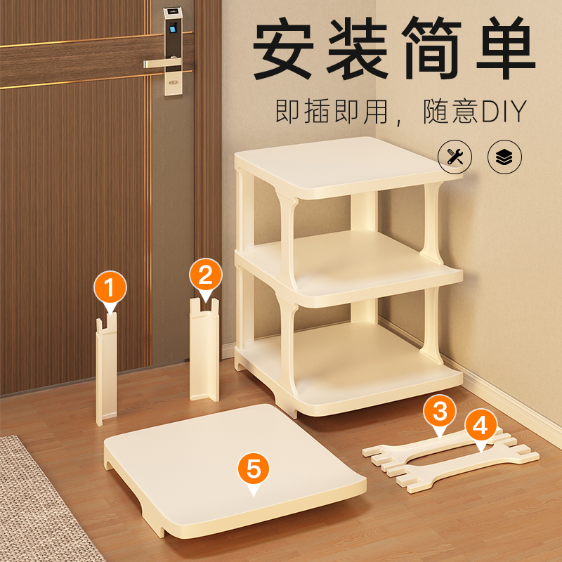 儿童鞋架门口简易宝宝专用小鞋架多层窄款省空间鞋收纳卡通鞋柜 - 图3