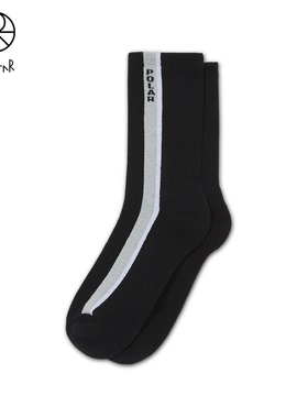 PolarSkateCo单条纹透气长袜