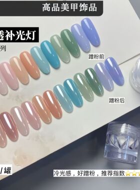 美甲高透补光灯粉高亮镀色月光粉