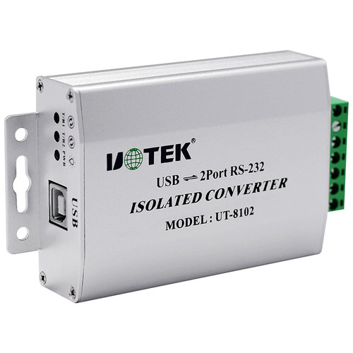 宇泰(UTEK)USB转2口RS232光电隔离接口协议转换器 正品UT-8102 - 图1