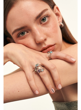 CHEZLOOPS紫水晶轻奢彩宝戒指