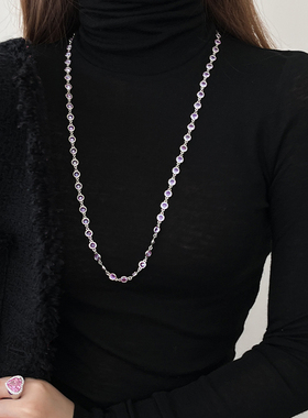 CHEZLOOPS毛衣链女轻奢小众项链