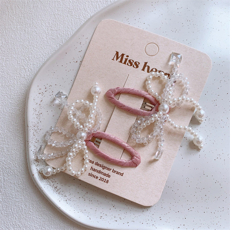 卷糖果儿童发夹串珠珍珠蝴蝶结发夹甜美发饰清新百搭发夹彩钻bb夹,淘宝优惠券,粉丝福利购,淘宝优惠卷