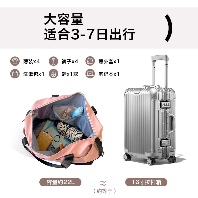 Large-capacity short-distance travel bag for business trips and carry-on boarding