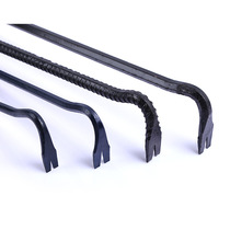 Heavy Screw Thread Steel Goat Horn Pacemaker Fire Crowbar Elbow 6 Angle Steel Prying Bar Worksite Two Prying Bars