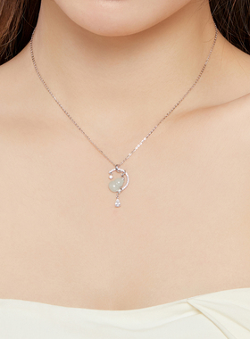 【福禄】纯银和田玉葫芦项链