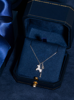 本命年礼物小马纯银项链