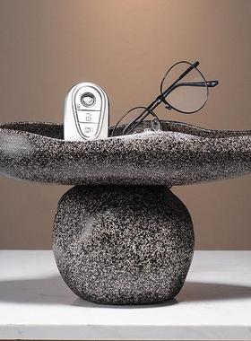 石来运转入户玄关钥匙收纳摆件家居客厅鞋柜托盘装饰品高级感小众