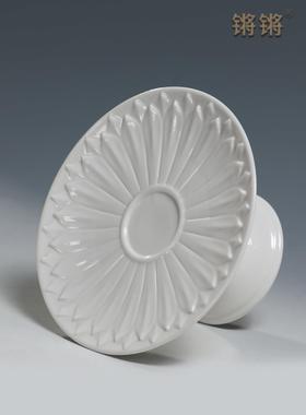 锵锵陶瓷浮莲白瓷佛具套装供佛香炉圣水杯供佛灯供奉家用佛前摆件