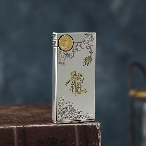 CHIEF首领经典砂轮煤油打火机铜质薄款个性创意高颜值送礼品潮流 - 图2