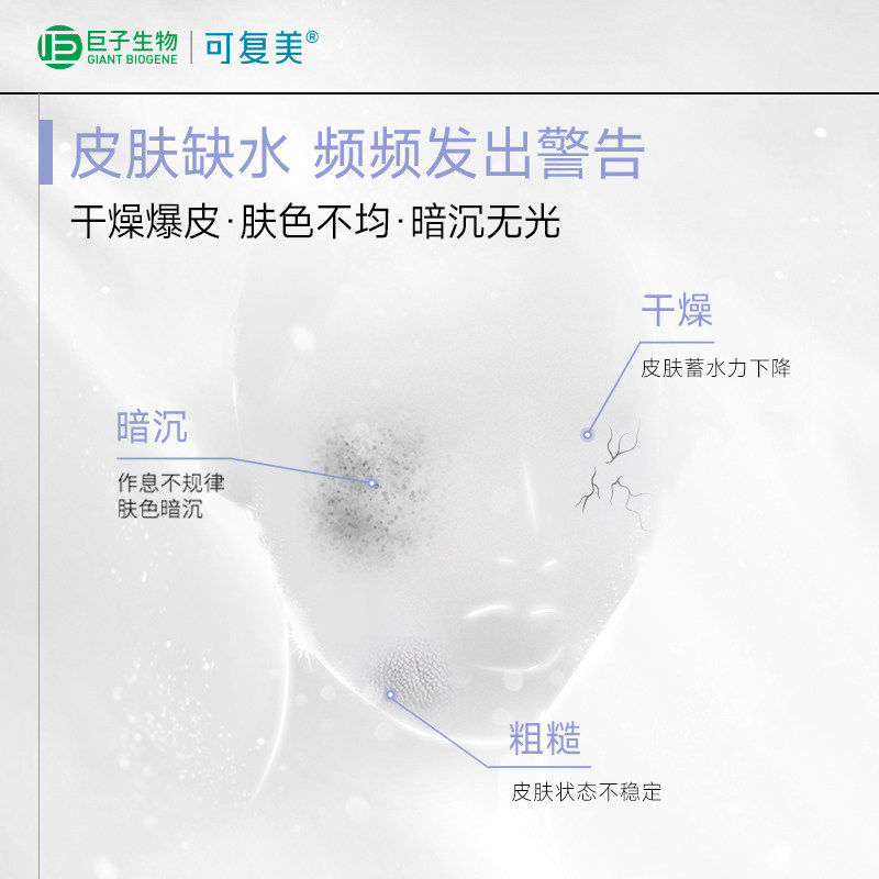 可复美吨吨水乳套装透明质酸钠藻萃补水保湿爽肤水乳液巨子生物