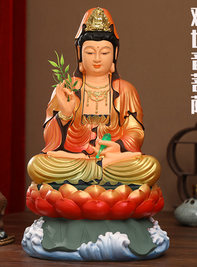 树脂娑婆三圣供奉观音菩萨佛像