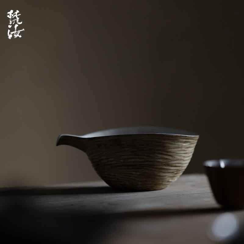 纯手工日式粗陶粉引无形公道杯茶海分茶器均杯茶道配件手作,淘宝优惠券,粉丝福利购,淘宝优惠卷