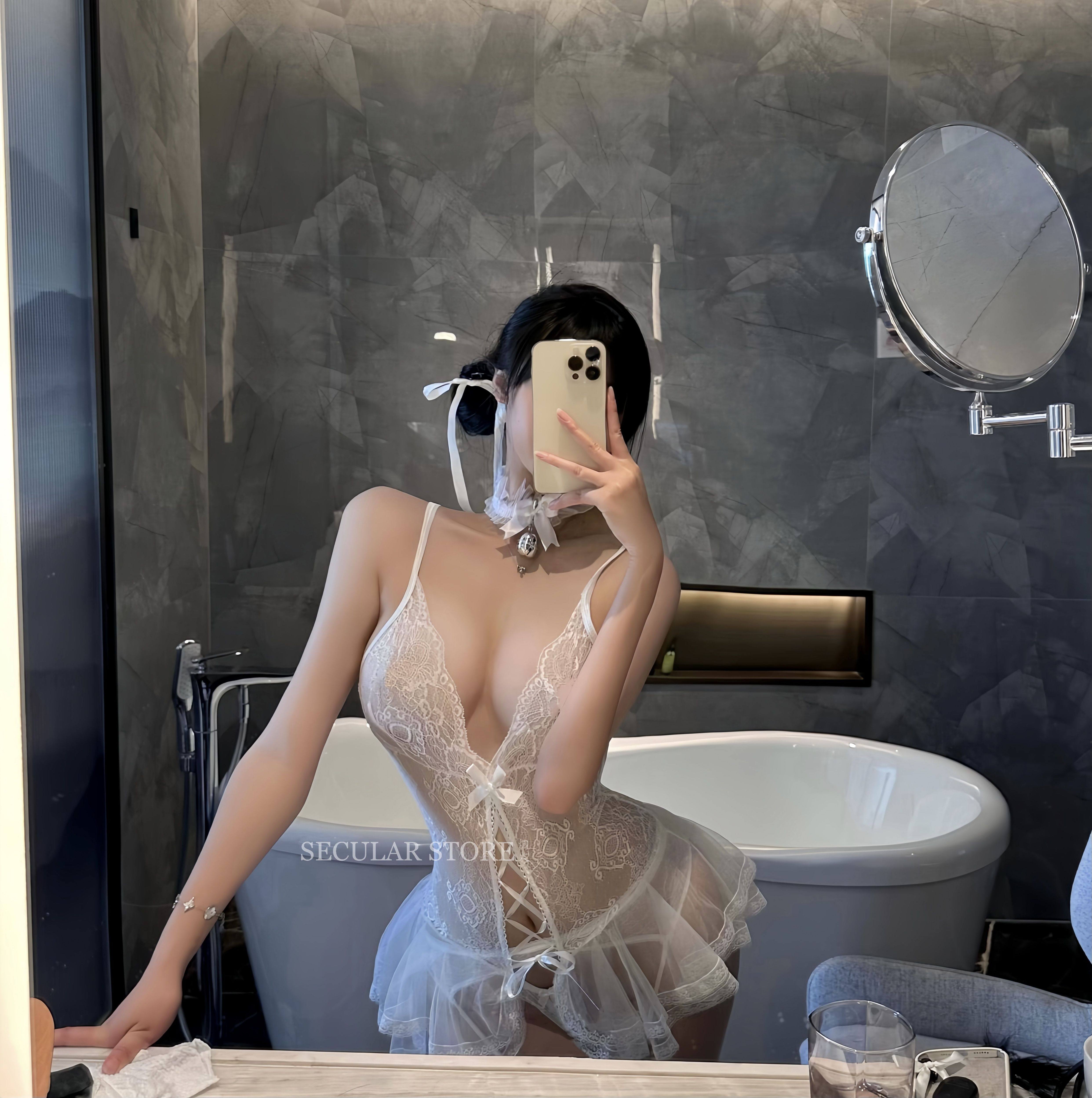 烟火贩卖店*性感奶猫*纯欲蕾丝qqny透视开裆吊带内衣黑丝性感睡裙,淘宝优惠券,粉丝福利购,淘宝优惠卷