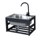 Thickened small single tank 304 stainless steel simple wash basin