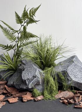 彷真石头绿植泡沫假石头雕塑假山造景拍摄道具橱窗彷生景观石摆件