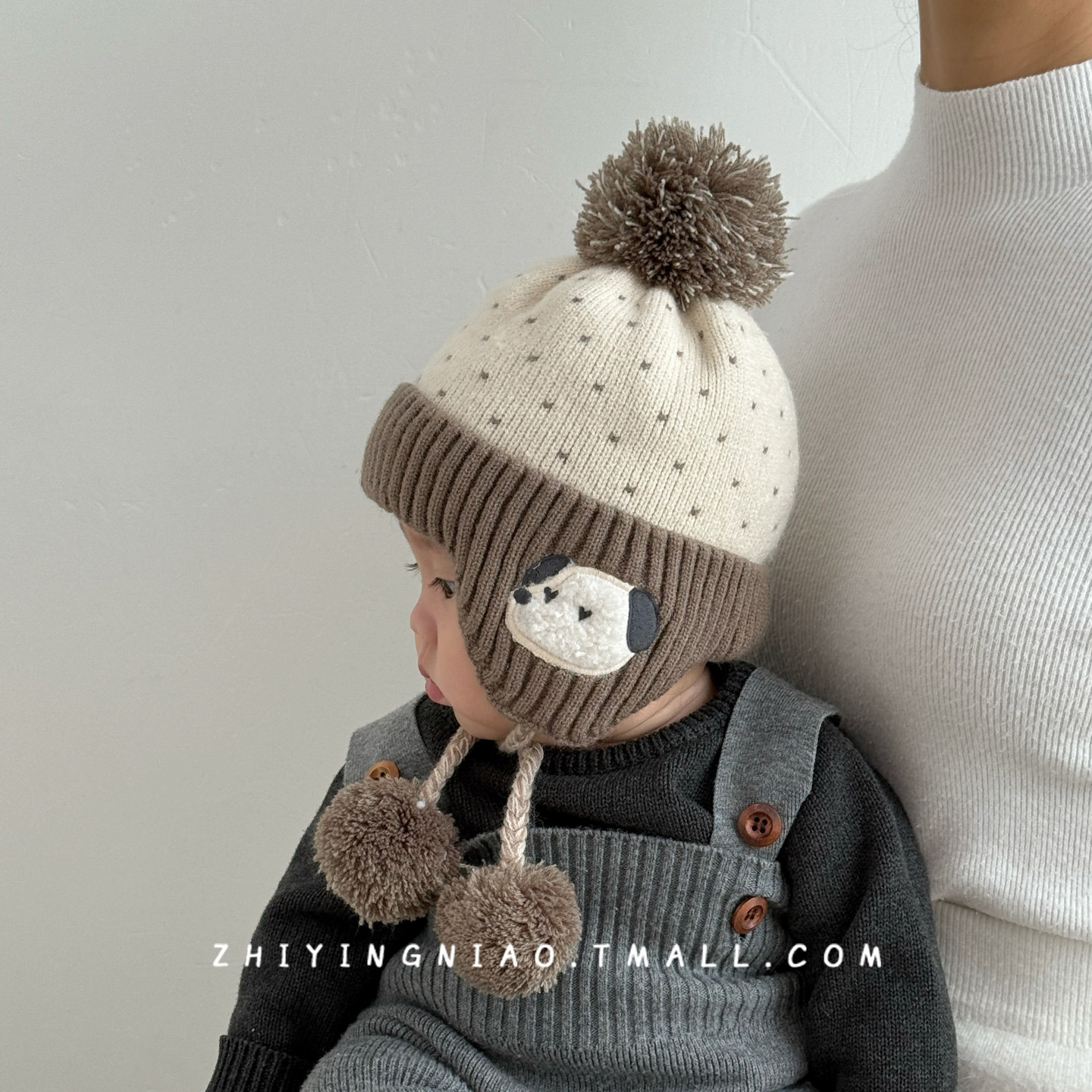 婴儿帽子秋冬季宝宝毛线帽可爱超萌婴幼儿加厚保暖男童女童护耳帽,淘宝优惠券,粉丝福利购,淘宝优惠卷