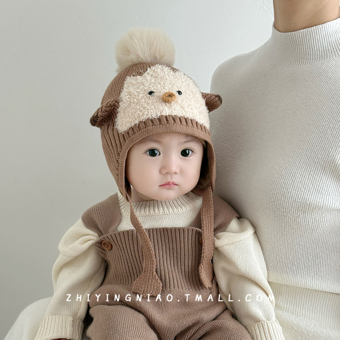 宝宝帽子秋冬季毛线帽婴儿针织帽可爱超萌男童女童加厚保暖护耳帽,淘宝优惠券,粉丝福利购,淘宝优惠卷