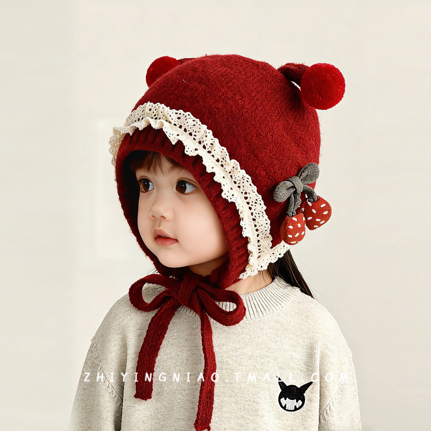 儿童帽子冬季韩版女孩护耳帽可爱超萌精灵帽外出保暖女宝宝毛线帽,淘宝优惠券,粉丝福利购,淘宝优惠卷