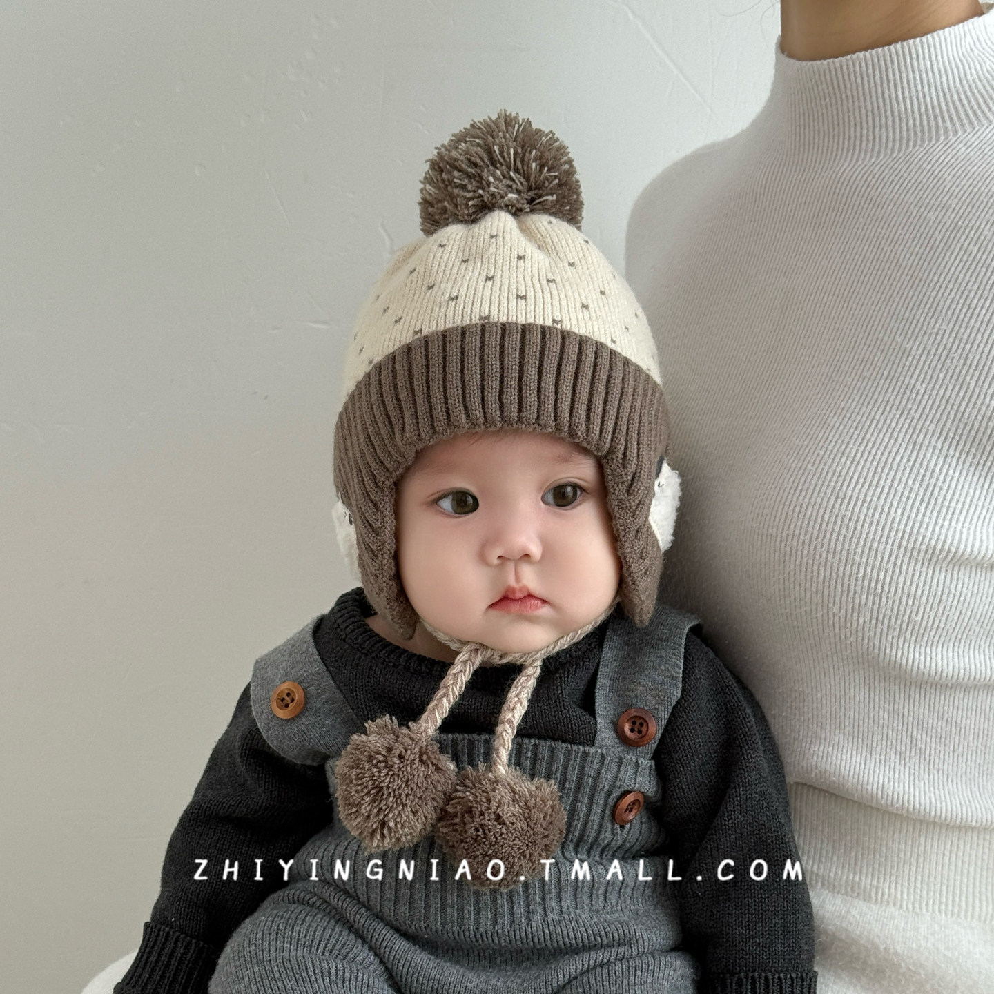 婴儿帽子秋冬季宝宝毛线帽可爱超萌婴幼儿加厚保暖男童女童护耳帽,淘宝优惠券,粉丝福利购,淘宝优惠卷