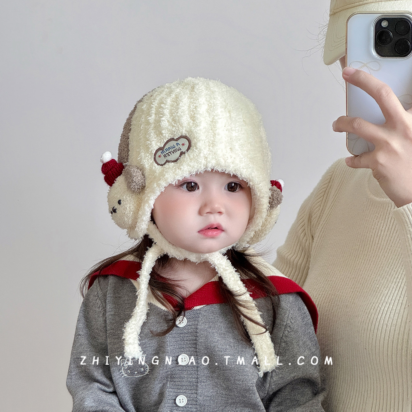 儿童帽子秋冬季宝宝毛线帽可爱超萌护耳帽加厚保暖防风女童针织帽,淘宝优惠券,粉丝福利购,淘宝优惠卷