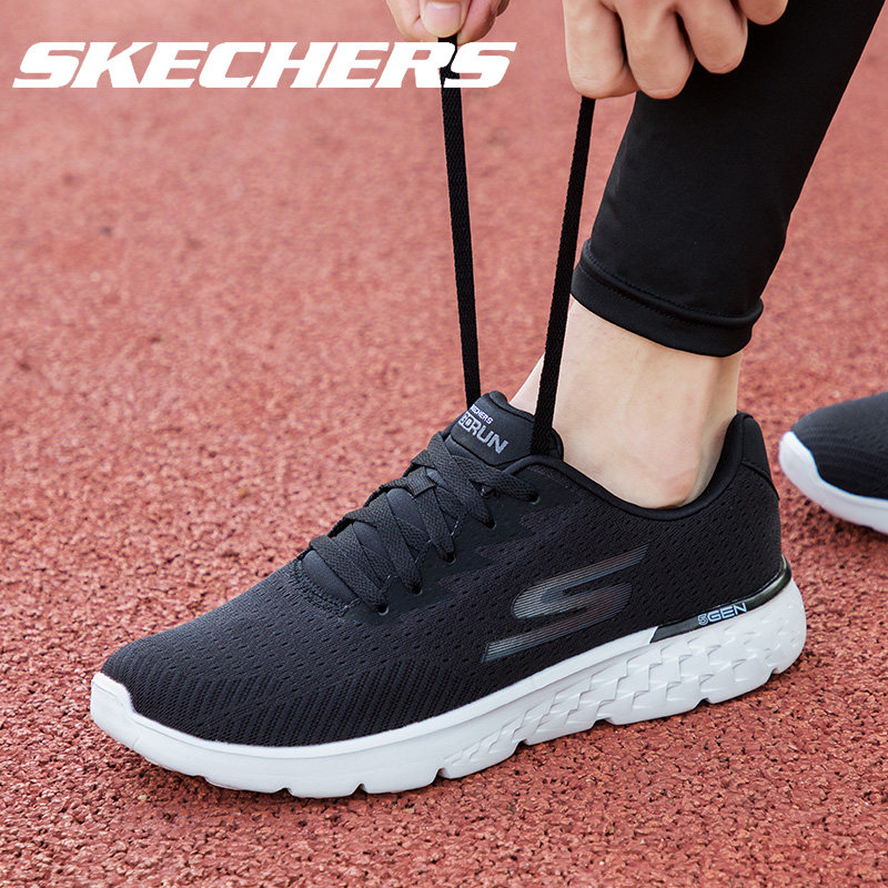 skechers春秋季官方旗舰店网面男鞋 skechers跃攀跑步鞋