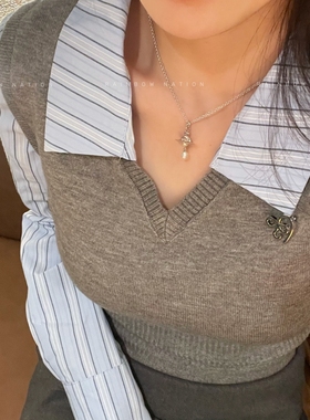 高品质立体土星流苏天然珍珠项链