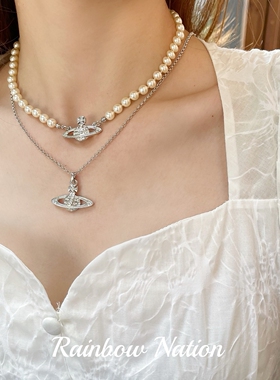 高定高品质土星珍珠项链