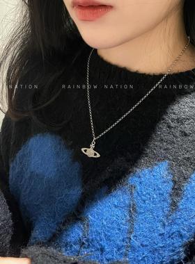 高品质土星项链毛衣链中性百搭