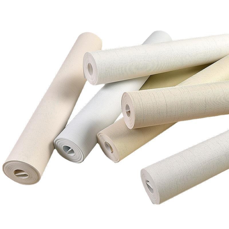 Project old house renovation hemp pattern wallpaper avocado green Nordic fashion simple pure light gray beige dot wallpaper