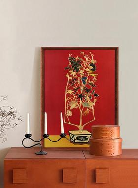 《绽放盆花》铜雕画壁画乔迁礼物