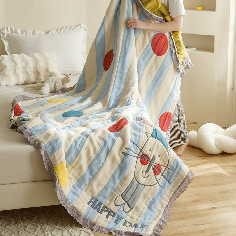 A类纯棉十层纱布儿童泡芙被春秋被空调被夏凉被秋被加厚保暖全棉,淘宝优惠券,粉丝福利购,淘宝优惠卷