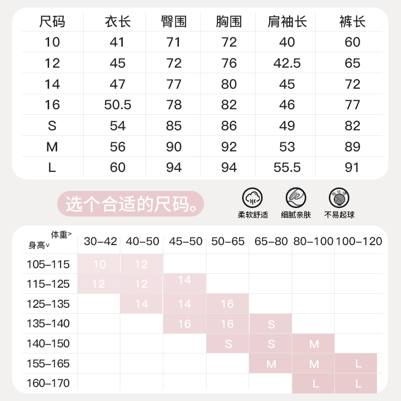 芬腾女童睡衣春秋款女孩卡通小熊中大儿童纯棉长袖家居服套装圆领-图1