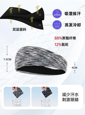 男士运动吸汗止汗头带跑步篮球