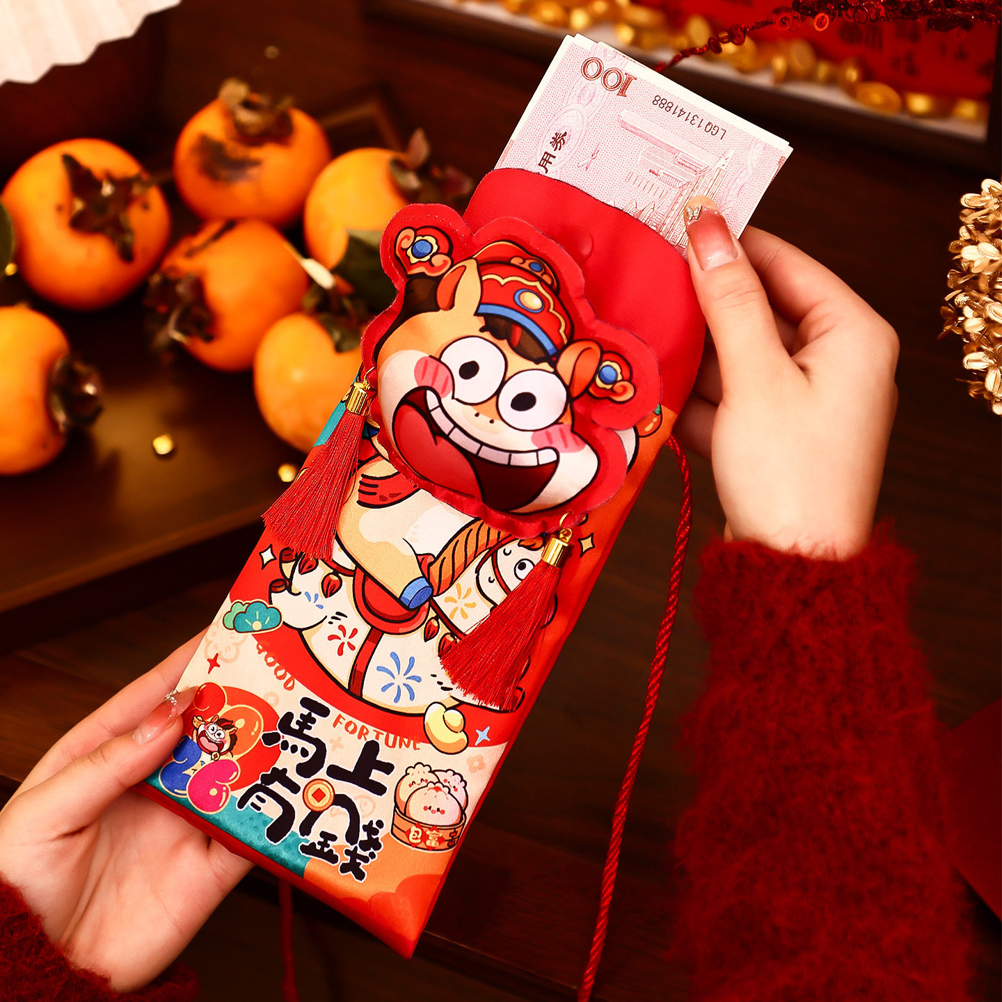 2026马年布艺红包袋春节过年高档儿童万元压岁钱包新年利是封背包,淘宝优惠券,粉丝福利购,淘宝优惠卷