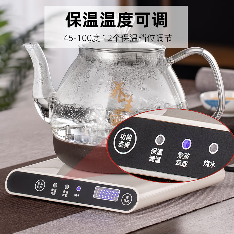 喷淋式煮茶器2024新款蒸汽煮茶壶自动烧水壶泡黑茶玻璃养生壶一体-图2