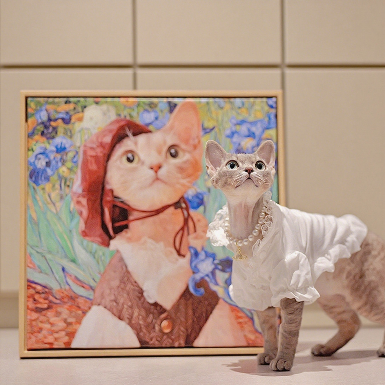 宠物照片定制数字油画猫咪狗狗卧室客厅宠物装饰画手工画像肖像,淘宝优惠券,粉丝福利购,淘宝优惠卷