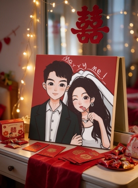 星蝶公主定制装饰画新婚订婚礼物