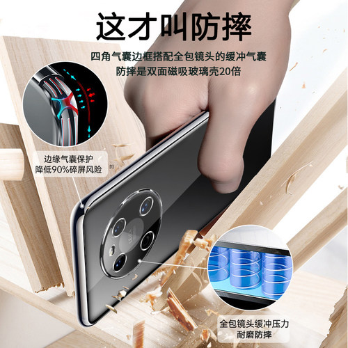 列特适用于华为mate40pro手机壳mate40新款超薄透明硅胶保护套mate40E镜头全包防摔男软女外por+十潮牌网红 - 图2