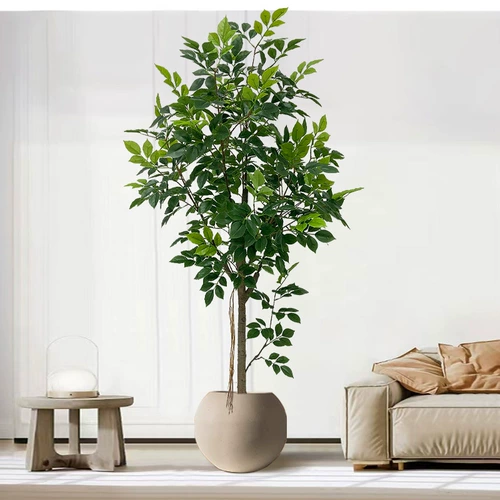 Моделирование зеленое растение счастье дерево гостиная счастливая дерево качели псевдо псевдо псевдо бионические растения большое окно создать горшок