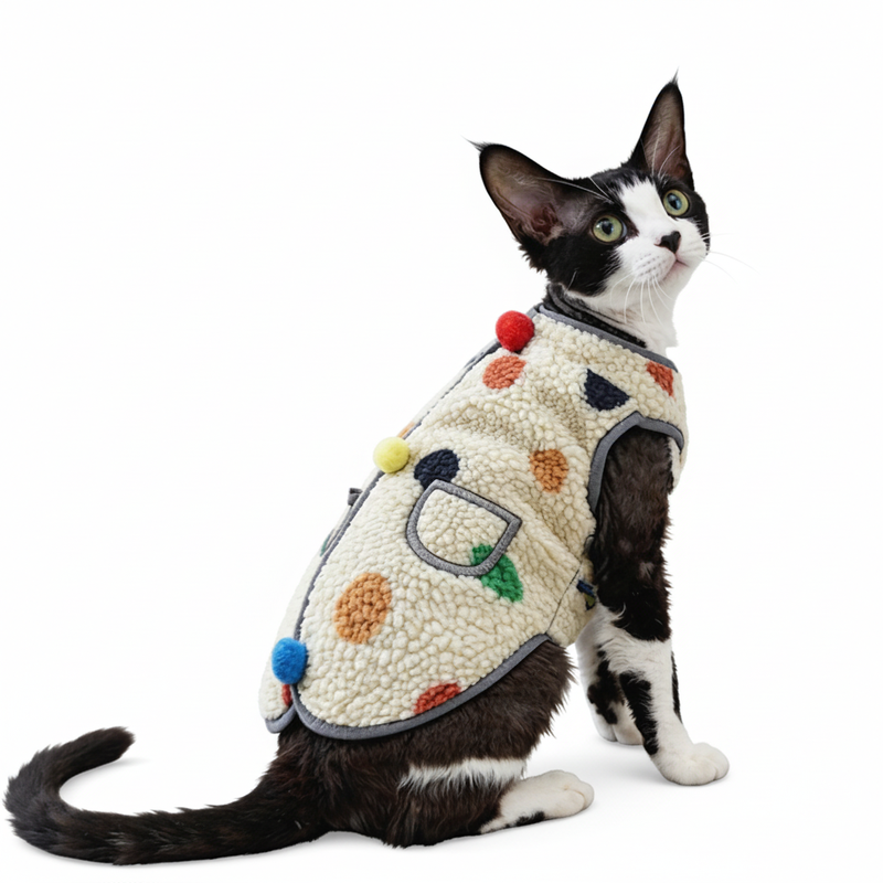 冬装防掉毛羊羔绒加厚保暖蓝猫德文布偶猫小猫衣服秋冬季防风马甲,淘宝优惠券,粉丝福利购,淘宝优惠卷