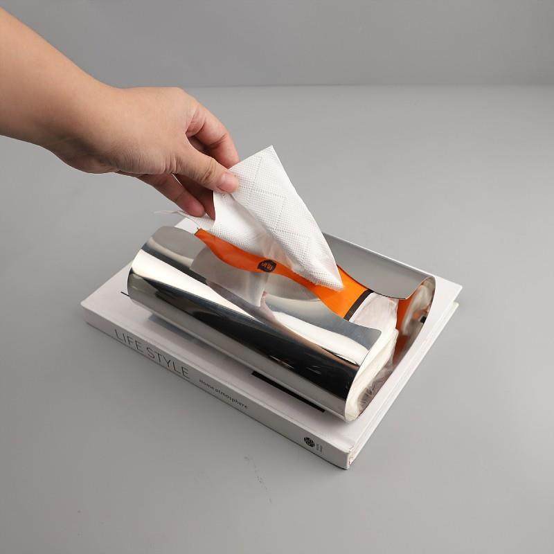 北欧创意不锈钢镜面纸巾盒摆件客厅卧室餐厅电视柜样板房家居饰品,淘宝优惠券,粉丝福利购,淘宝优惠卷