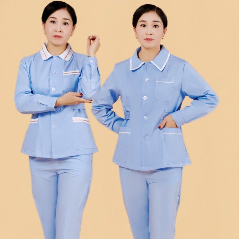 粉蓝护士服冬长袖口腔产后修复月嫂月子中心护理上下分体两件套装,淘宝优惠券,粉丝福利购,淘宝优惠卷