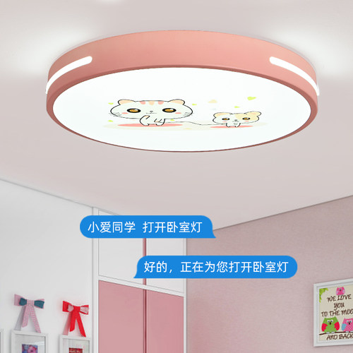 创意新款led护眼吸顶灯现代简约卡通卧室图案男孩女孩儿童房灯具 - 图0