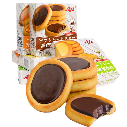 aji软心挞芝士巧克力夹心饼干办公室下午茶点心蛋糕抹茶味小零食 - 图3