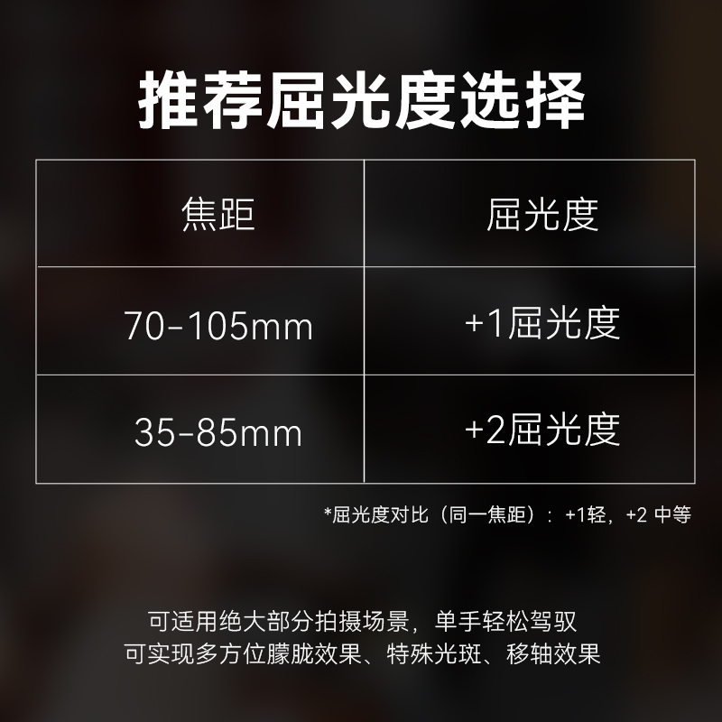 七工匠手持屈光镜半月镜半近摄镜单反摄影摄像配件滤镜摄影前景虚化分割柔焦滤镜适用于微单单反相机-图1