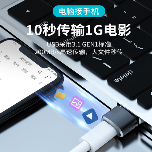 鑫融慧适用苹果12pro iPhone14 max13 手机充电线转接头充电宝PD快充数据线转换器TypeC接口转USB C车载连接 - 图1