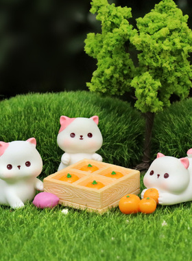 新款小猫咪树脂公仔盲盒小摆件