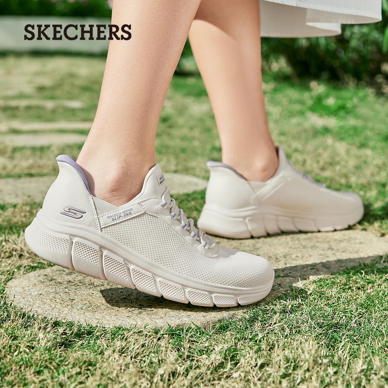 闪穿鞋skechers斯凯奇slip ins女鞋一脚蹬妈妈休闲运动鞋中老年